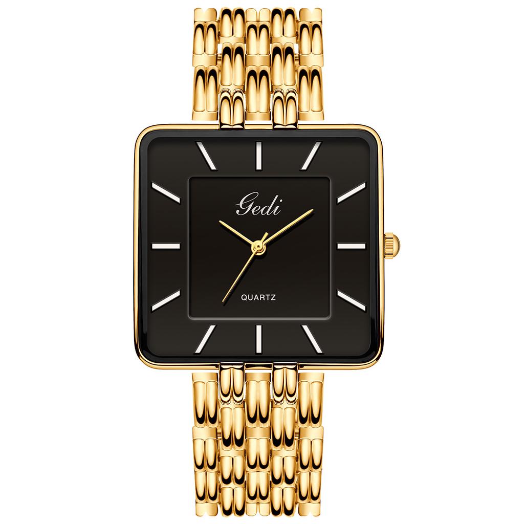 Мужские часы Бизнес Простые Квадратные Парные часы Водонепроницаемые Нержавеющая сталь Премиум Ультратонкие Женские Модные Кварцевые Наручные часы