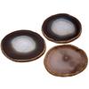 Polished Dyed Coaster Compact Stone Natural Agate Sliced Coaster Desktop Decor