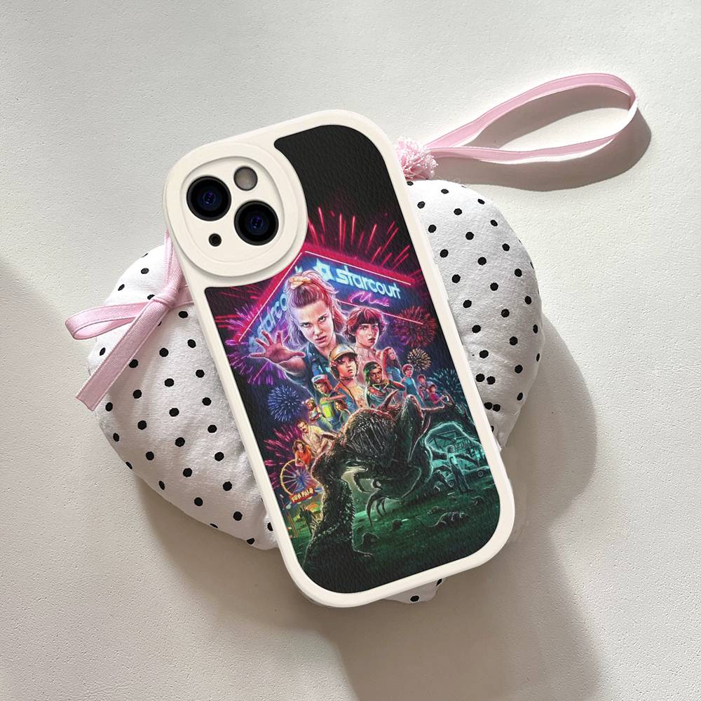 Горячий S-Stranger T-Things Кожаный Чехол Для Телефона Для IPhone 15 14 13 Pro Max 12 11 16 Plus Чехол Для Телефона