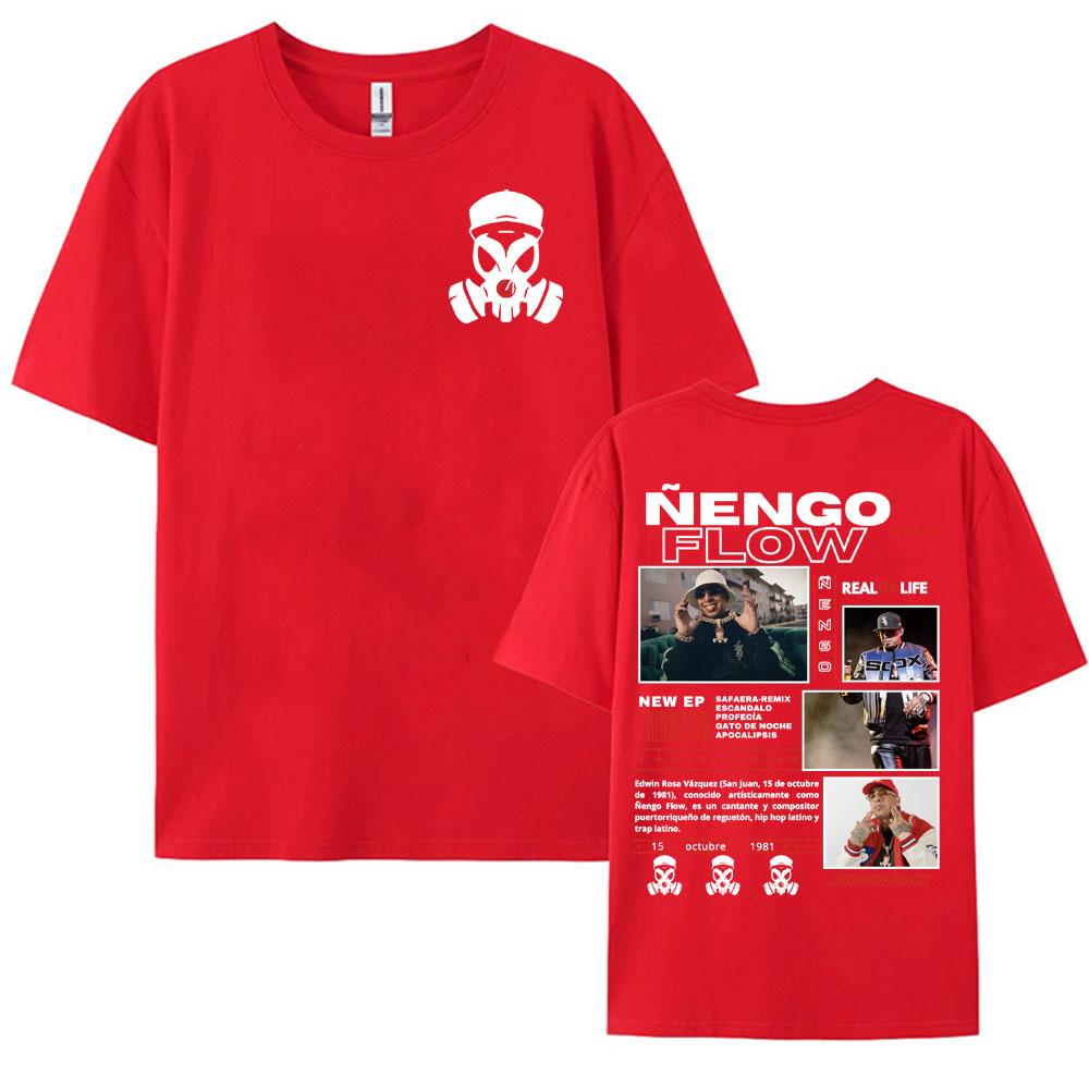 Rapper Nengo Flow Real G4 Life Tour Graphic T Shirt Unisex Women Vintage Hip Hop Pop Music Tshirt Fashion Oversized Cotton Tshirt