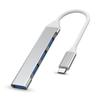 4-портовый USB-хаб, комбинированный сплиттер USB 3.0+USB 2.0, алюминиевый Type C хаб для ноутбука, телефона, автомобиля, USB-расширитель один в четыре