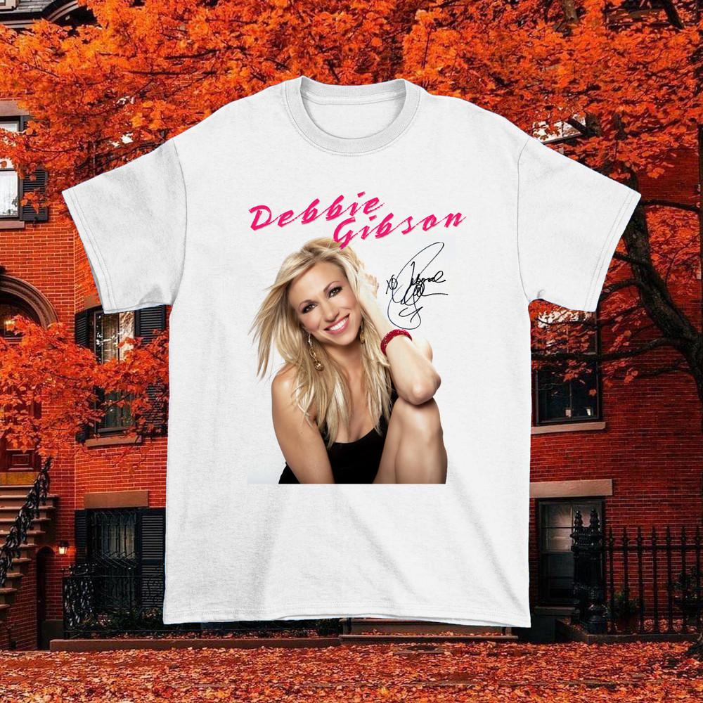 Белая футболка унисекс с коротким рукавом Debbie Gibson Signature, все размеры
