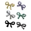 Girl Hairpin Pearlescent Luster Bowknot Decor Non-Slip Design Bangs Side Half-Tied Hair Clip Hair Accessories