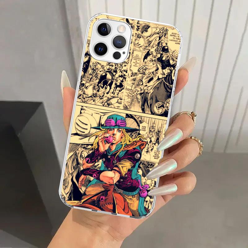 Чехол для телефона JoJo's Bizarre Adventure для iPhone 16 15 14 13 12 Mini 11 Pro Max 16E X XS XR 7 Plus 8 SE 2020 Мягкий чехол Принт S