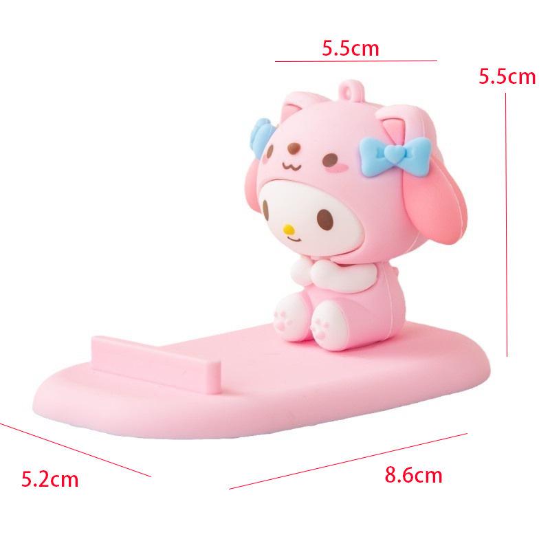 Кросс-бордерный держатель для телефона с мультяшными персонажами Sanrio - Милый настольный и прикроватный кукольный орнамент