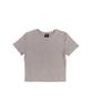 CREAM SODA LAB Pigment Ribbed Slim Crop Short Sleeve T-Shirt Khaki