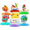7Pcs Back-to-School Honeycomb Decor Set Classroom Party Theme Decorations Festive Table Centerpieces for School Bulletin Board & Wall Decor