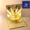 Открытка на день рождения Yousheng 3D Pop-Up с музыкальными огнями Открытка на день рождения с тортом для женщин, мужчин, детей, друзей