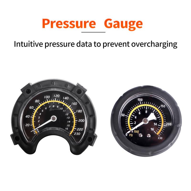 ROCKBAO Bicycle Pump 230PSI High Pressure Motorcycle Pump Bike Parts Road Tire Air Pump Schrader Presta Valve Electric Bike Pump