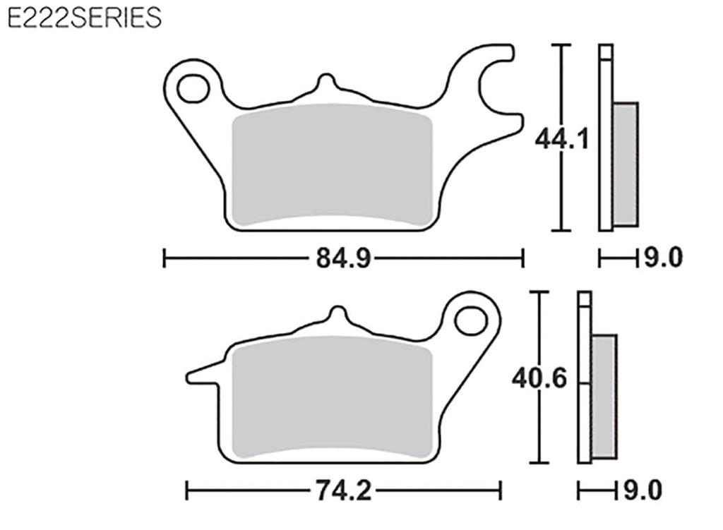 KITACO SBS тормозная колодка E222 Керамическая Tricity/ABS 777-0222000