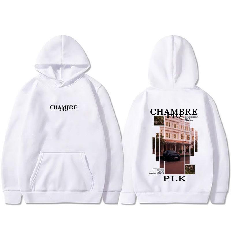 Хип-хоп исполнитель PLK Худи с принтом 'Chambre 140' Мужская Женская Мода Хип-хоп Поп-музыка Худи Мужской Оверсайз Флисовые Худи