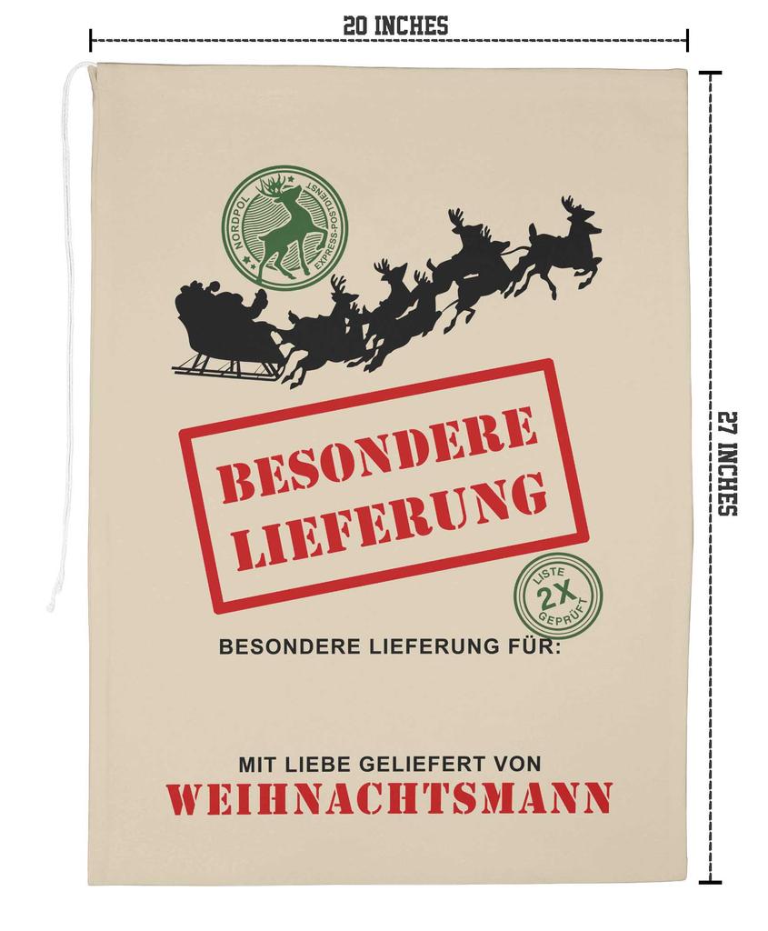 Printtoo Большая холщовая сумка на шнурке, рождественские мешки, подарочный мешок Санты, индивидуальный подарок на вечеринку, 2 шт., 27x20 дюймов