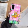 Черный чехол AN13 Snoopy Cartoon для iPhone 16 15 Plus 14 13 12 11 Pro 8 7 6S SE 5S X XR XS Max Realme C30 C33 C31 9I Huawei Y8P Y9 Sofe Cover