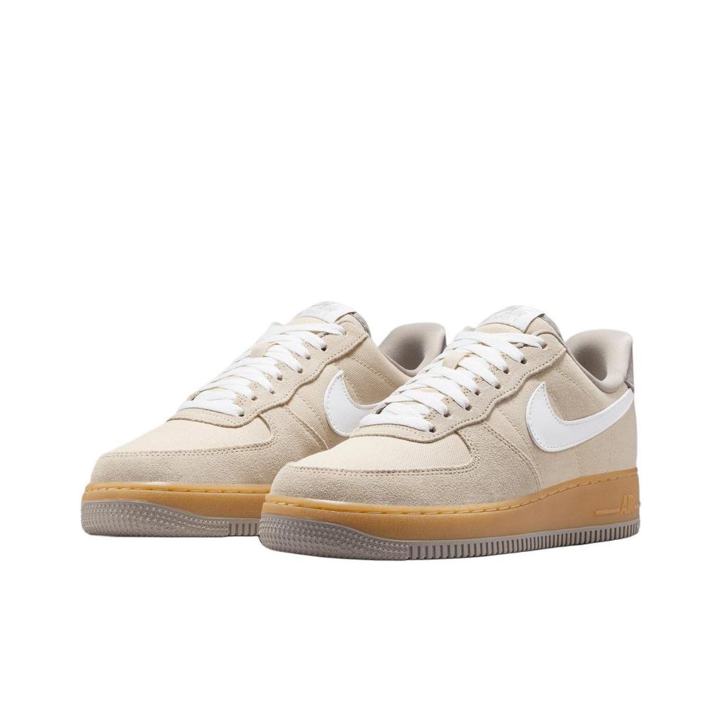 Nike Air Force 1 07 Light Khaki College Grey Gum Женские кроссовки Cream Gum-Yellow White HV4306-234