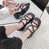 Roman Sandals Women's 2025 New Summer Wear with Skirts, Sandals, Muffins, Thick Soles, Cool Slippers, Soft Soles Are Not Tired