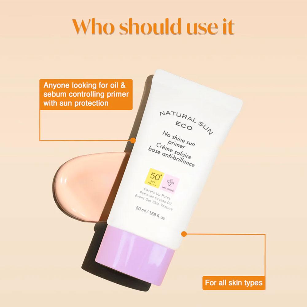 The Face Shop Праймер для загара Natural Sun Eco No Shine 50 мл (SPF50 +)