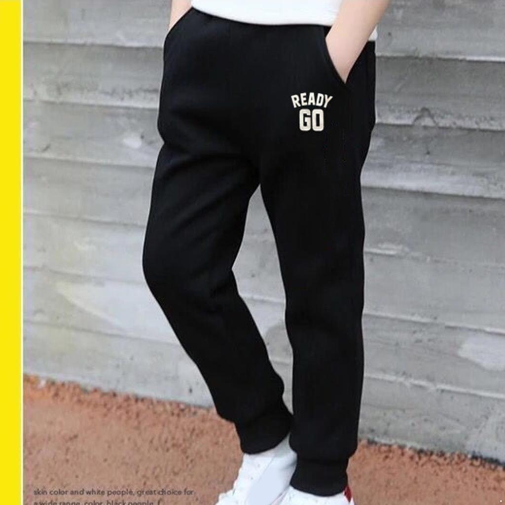 Детские спортивные штаны с буквенным принтом для мальчиков, повседневные спортивные штаны с эластичным поясом, спортивные брюки