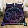 Комплект пододеяльника на тему астрологии, Комплект постельного белья с принтом двенадцати знаков зодиака, Набор из трех предметов