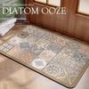 Коврик для ванной с диатомовой грязью в американском стиле - быстросохнущий, нескользящий, впитывающий воду коврик для пола или входа