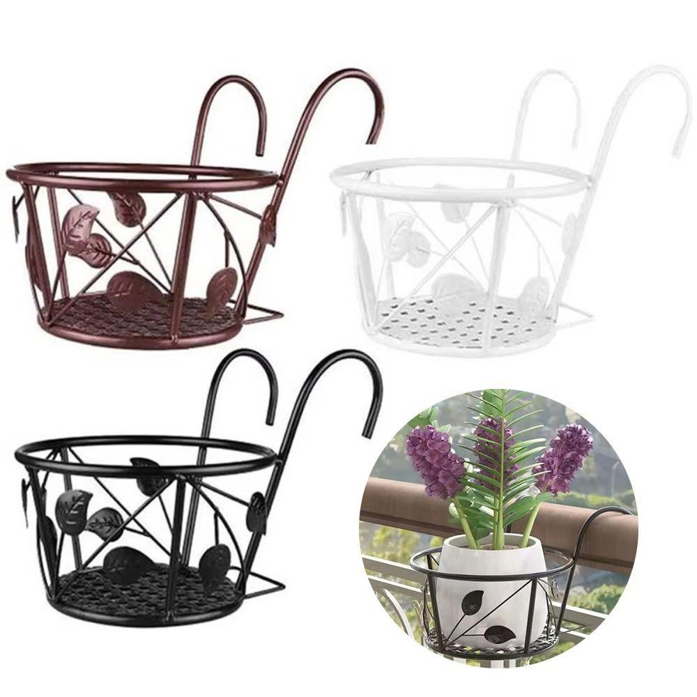 Unique Hanging Basket Round Shape Flower Pot Holder Durable Hanging Planter Stand Outdoor Use