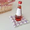 1шт корейский Ins обеденный стол кухонный клетчатый стеганый подстаканник из хлопка и льна