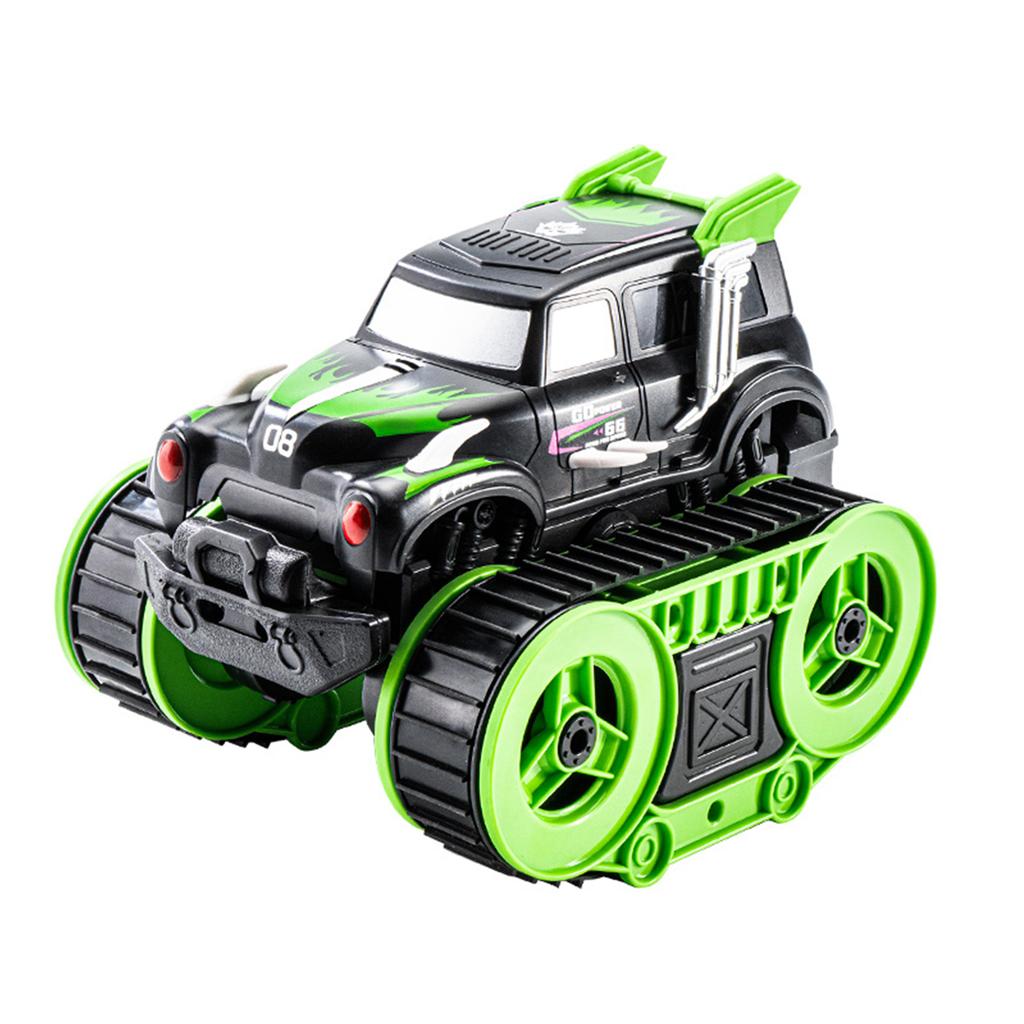 Remote Control Stunt Car, 2.4 GHz 4WD Dual Side Driving Amphibious Tracked Vehicle All Terrain Land Water Kids Toys