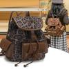 Vintage Leopard Print Backpack Portable Commuter Bag Women's Backpack
