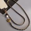 Camellia Crossbody Phone Rope Metal Chain Mobile Phone Strap  Outdoor Travel