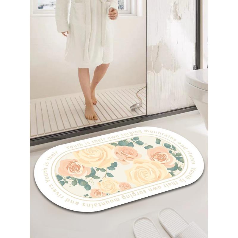 Washroom Doorway Moisture-wicking Mat Soft Diatom Mud Home Technology Cloth Bathroom Non-slip Mat Foot Toilet Quick Drying Mat