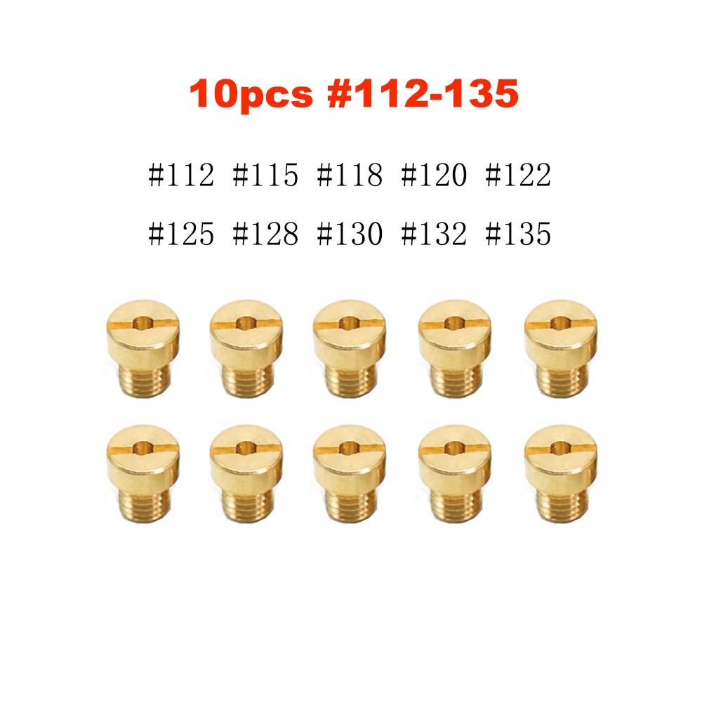 10pcs and 12pcs Main Jet M5 For Dellorto SHA SHB UA UB PHBG VHB-CS VHBT-CS #30-135 PHBG CarburadorJet Kits Carburetor Gicleur