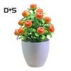 Искусственные растения в горшках, реалистичные поддельные мини-фрукты, дерево, центральный элемент для домашнего офиса, пластиковая горшечная зелень, бонсай, внутреннее и наружное украшение