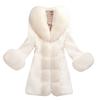 (SU)Women Faux Coat Elegant Thick Warm Fashion Outerwear Long Fake Jacket