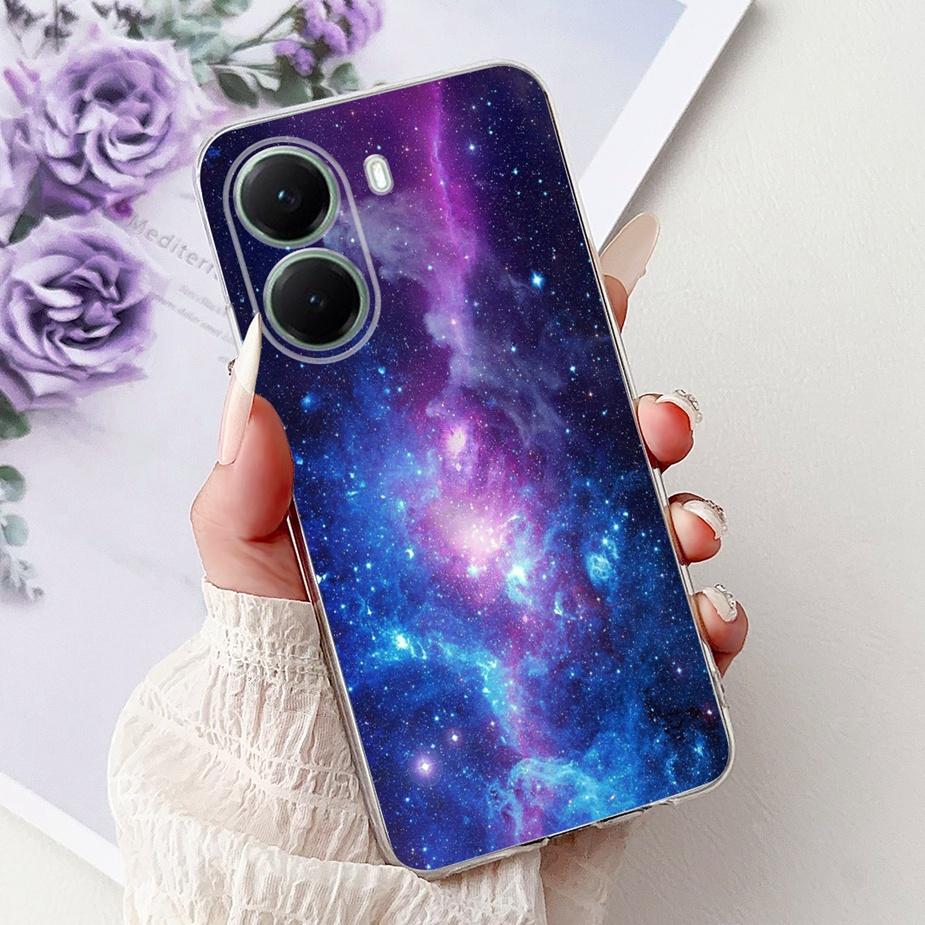 Чехол для Xiaomi Poco X7 Pro 5G Стильный окрашенный чехол Прозрачный силиконовый чехол для телефона Для Xiaomi Poco X7 PocoX7 Pro X7Pro 5G Мягкий чехол