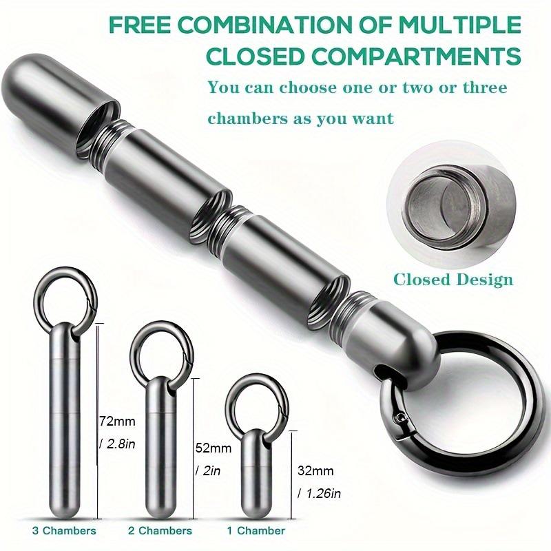 Компактная портативная бутылка для лекарств из нержавеющей стали и титана