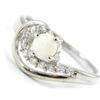 Silver Ring 'Goddess Opal' White Silver (rhodium) - 14x9 Mm