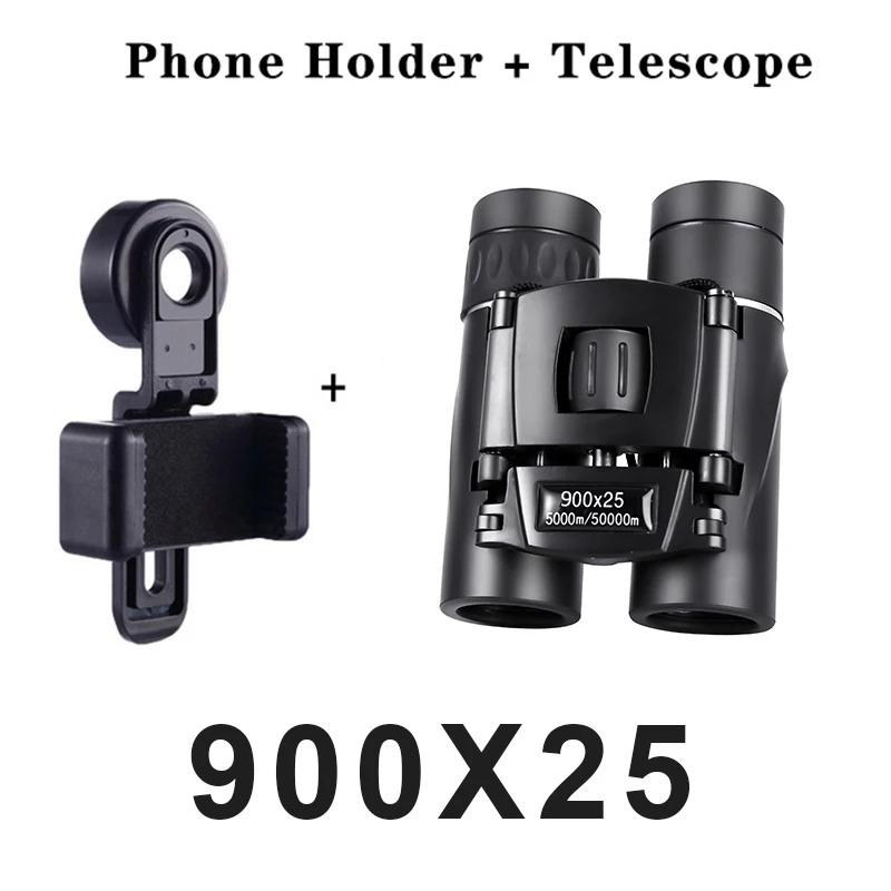 High Power Night Vision Binoculars For Adults 900x25,hd Waterproof Telescope For Bird Watching Hunting Travel, Compact Long Range Folding Optics