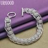 925 Sterling Silver Weave Ring Bracelet Fashion Jewelry