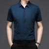 New Summer Casual Polo Collar Summer Solid Color Short Sleeve Slim Fit Youth Thin Men's Shirt