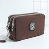 Fashion Portable Women Makeup Bag Coin Purse Three Zipped  Wallet Big Capacity Phone Pouch