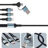 3 в 1 Быстрый зарядный кабель для iPhone Samsung Huawei Micro USB Type C Зарядный кабель 1.2M Многопортовый USB Зарядный кабель