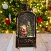 Christmas Music Box Lighted Snow Globe Lantern ,Home Decor, USB Powered Glittering
