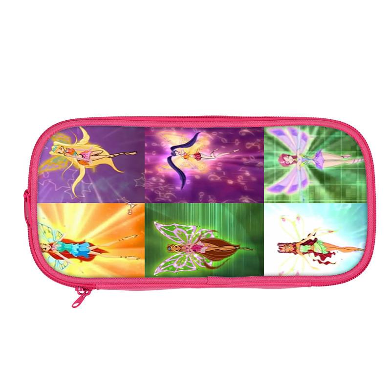 Winx Club Magic Reprint Polyester Pencil Box With Multiple Compartments For School
