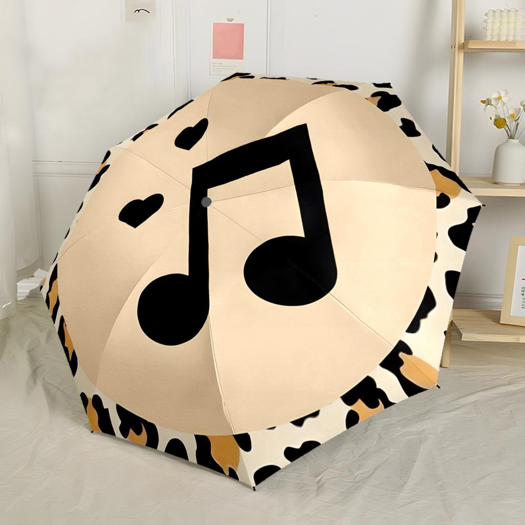 Music And Art Harmony Portable Automatic Umbrella Retractable Design with 8-Rib Durability Foldable Design for Outdoor Daily Use Fashion Lovers