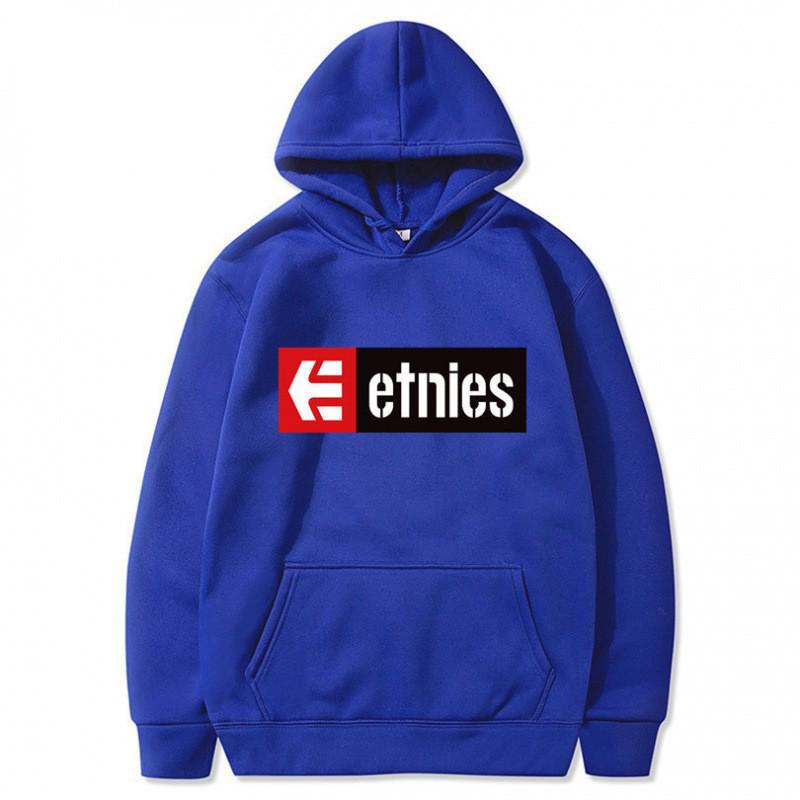European-American Skateboarding Etnies Trendy Fleece Hoodie, Loose-Fit Plus Size, Outdoor Sports Streetwear.