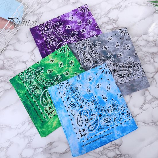 Хип-хоп квадратная бандана из дышащего хлопка для мужчин, женщин, мальчиков и девочек, многоцелевой летний носовой платок с принтом, солнцезащитный шарф для волос, Рождественский подарок