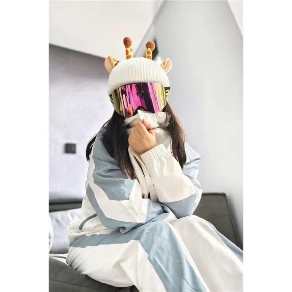 Ski Helmet Hat Cover Cute Cartoon Cat Ears Baby Same Single and Double Board Battery Helmet Cover Unisex