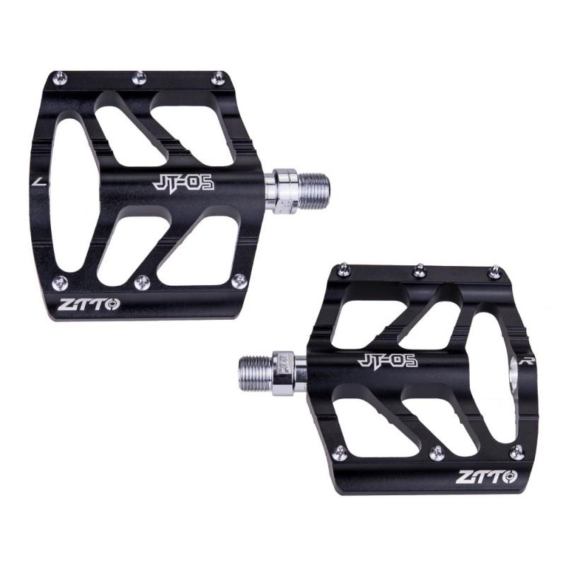 Aluminum Alloy Mountain Bike Pedals With DU Bushing Bearings JT05 Black