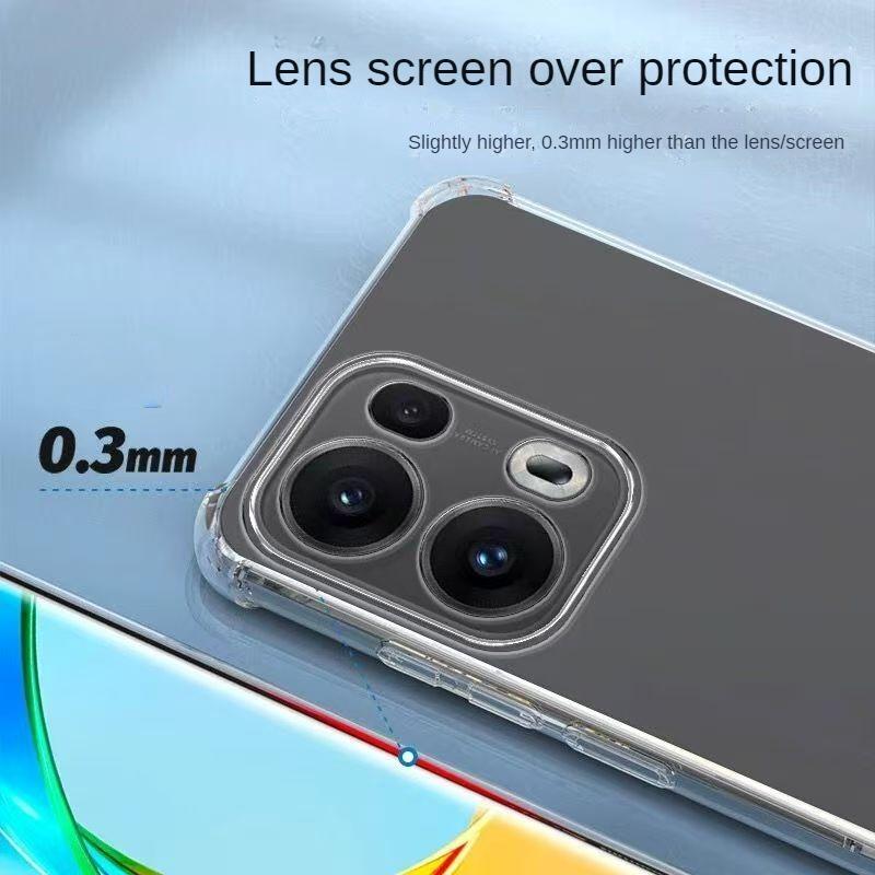 Ударопрочный ТПУ чехол с усиленными углами для OPPO Reno 13 Pro 5G Reno13 F FS 13F 13FS Защитная крышка Прозрачный Capa Fundas Coque