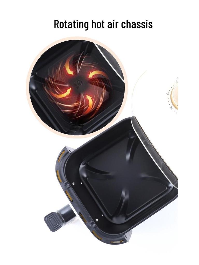 Многофункциональная аэрофритюрница большой вместимости - Визуальная электрическая духовка для жареной курицы, сладкого картофеля и картофеля фри