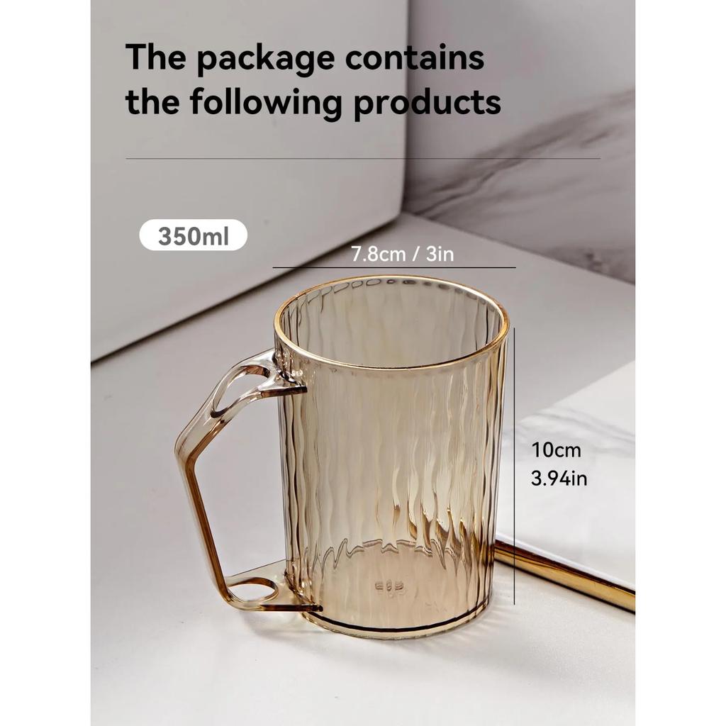 Light Luxury Wash Cup Ins Wind Mouthwash Cup Transparent High Beauty Toothbrush Cup Household Toothware Cup